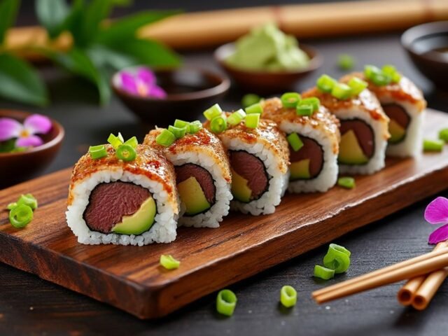 Sushis au Magret de Canard : twist franco-japonais audacieux