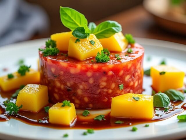 Tartare de tomates à la mangue