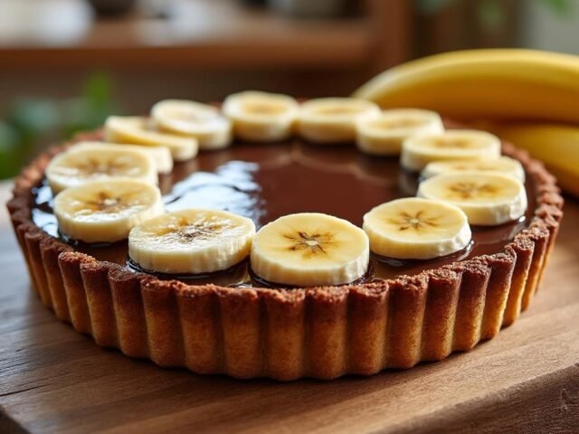 Tarte au chocolat et banane