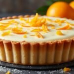 Tarte au lait d’amande et zestes d’orange