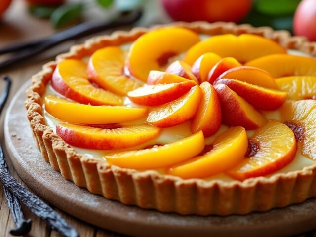 Tarte aux nectarines et vanille