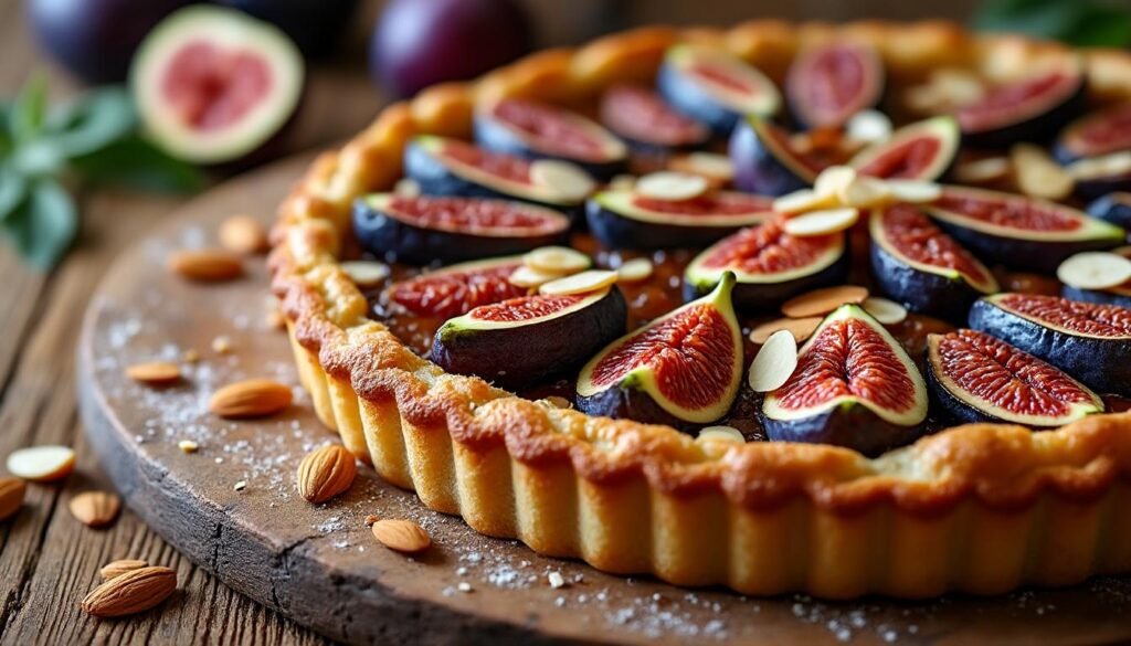découvrez notre délicieuse tarte rustique aux figues et amandes, un dessert savoureux alliant douceur des fruits et croquant des noix. parfaite pour vos occasions spéciales ou un goûter gourmand, cette recette simple et raffinée ravira vos papilles.