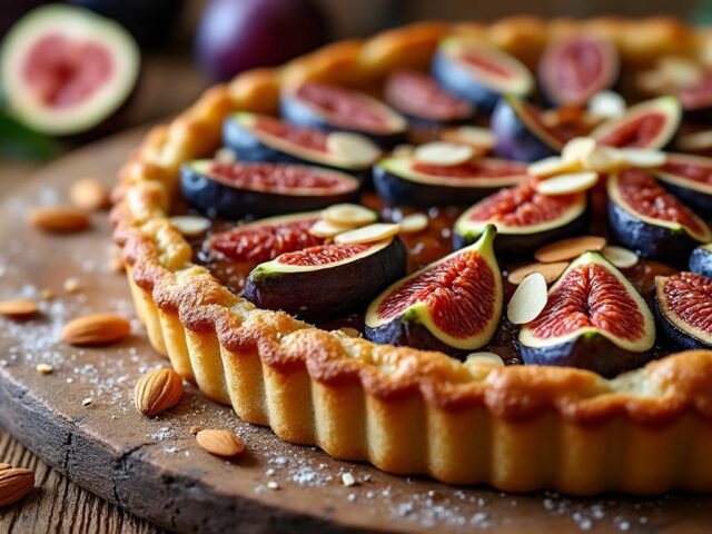 Tarte rustique aux figues et amandes