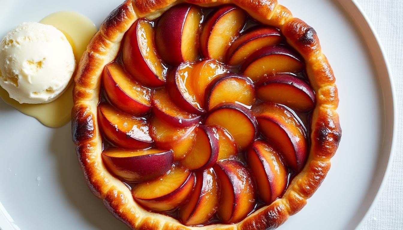 découvrez notre délicieuse tarte tatin aux prunes caramélisées, un dessert renversant qui marie à la perfection la douceur des prunes et le croustillant de la pâte. idéale pour épater vos invités ou pour un moment gourmand en famille, cette recette facile et rapide vous garantit un délice sucré à chaque bouchée.