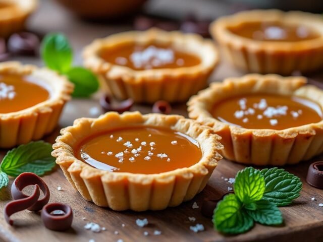 Tartelettes au caramel beurre salé végétarien