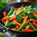 Wok de légumes au basilic thaï