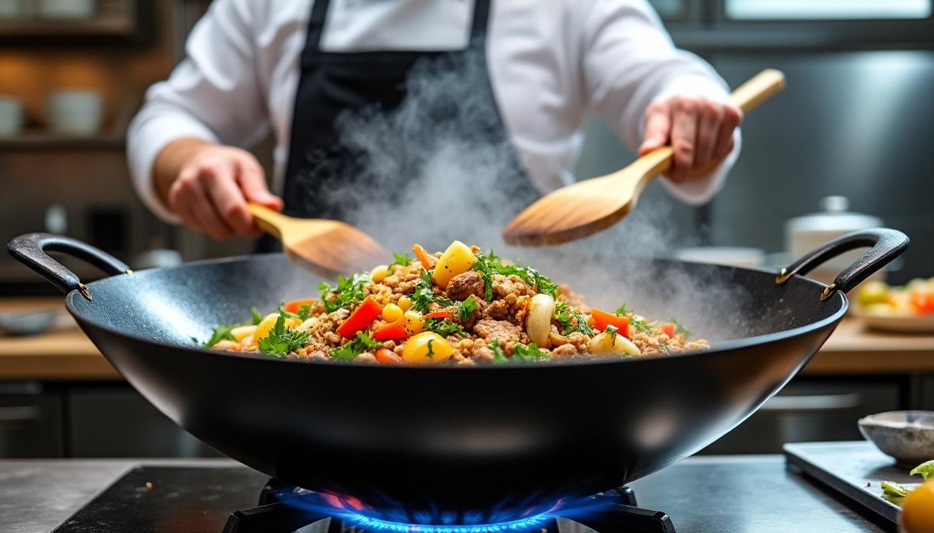 découvrez notre recette de wok de légumes au basilic thaï, un plat sain et savoureux, facile à préparer. parfait pour un repas rapide, coloré et plein de saveurs exotiques !
