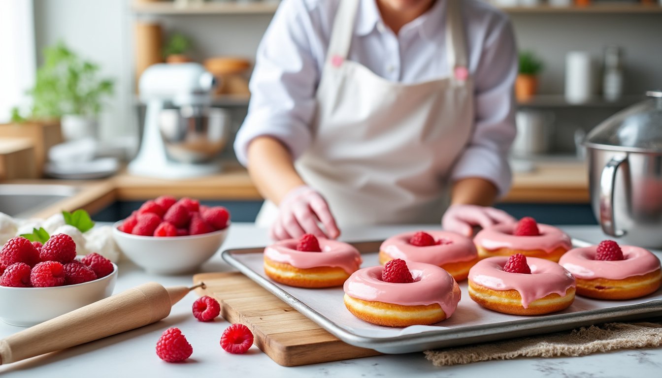 découvrez nos délicieux beignets moelleux fourrés à la confiture de framboise, une gourmandise irrésistible parfaite pour le goûter ou le dessert. savourez le mariage parfait entre une pâte légère et une confiture fruitée !