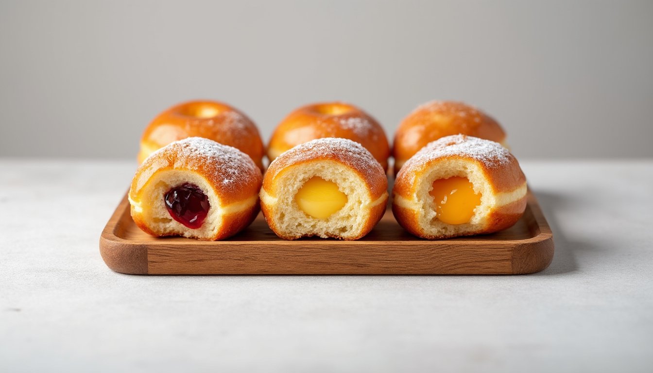 découvrez nos délicieux beignets fourrés à la confiture de framboise : moelleux, dorés et généreusement garnis pour une pause gourmande inoubliable. parfaits pour le goûter ou le dessert !