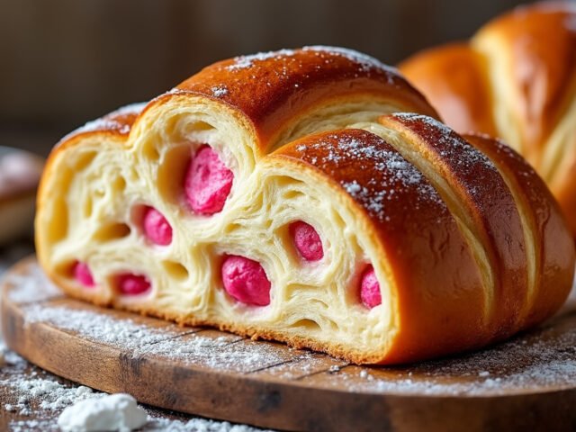 Brioche aux pralines roses