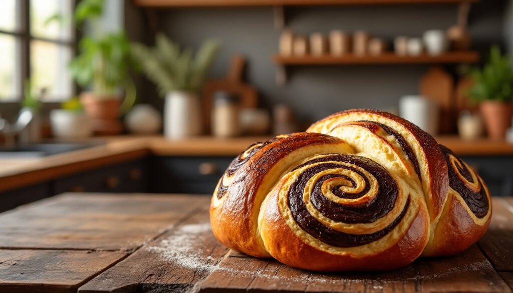 découvrez notre recette gourmande de brioche roulée à la vanille et chocolat : une pâte moelleuse, parfumée à la vanille, généreusement garnie de chocolat fondant. parfaite pour le petit-déjeuner ou le goûter !