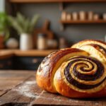 Brioche roulée à la vanille et chocolat