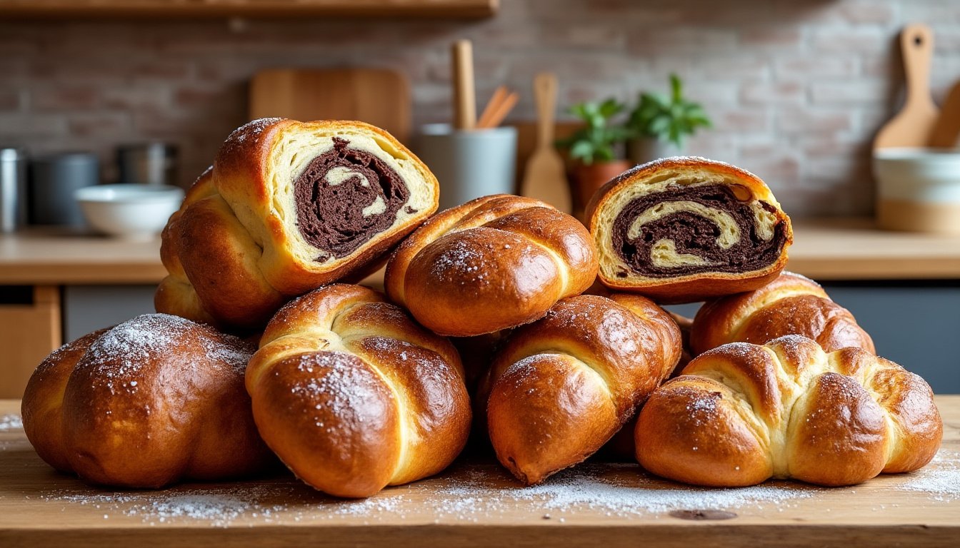 découvrez notre recette gourmande de brioche roulée à la vanille et chocolat : une pâte moelleuse, parfumée et généreuse en saveurs pour un goûter ou petit-déjeuner irrésistible. facile à réaliser, parfaite pour régaler petits et grands !