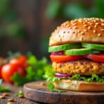 Burger végétarien aux pois chiches et avocat