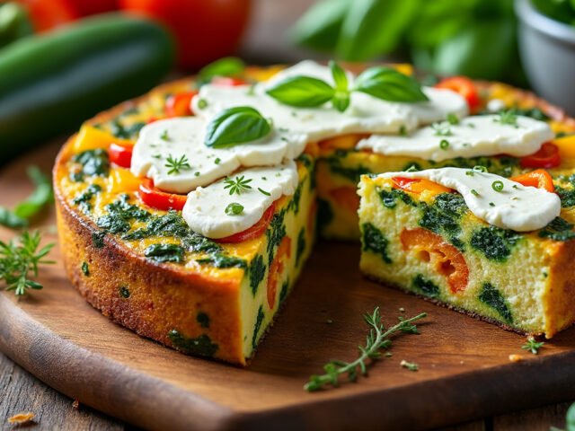 Cake aux légumes et fromage de chèvre