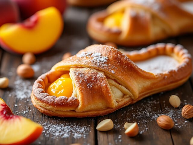 Chaussons aux pêches et noisettes