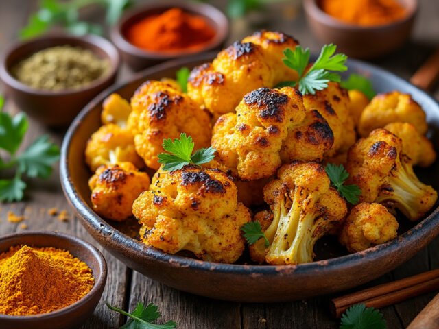 Chou-fleur rôti aux épices tandoori
