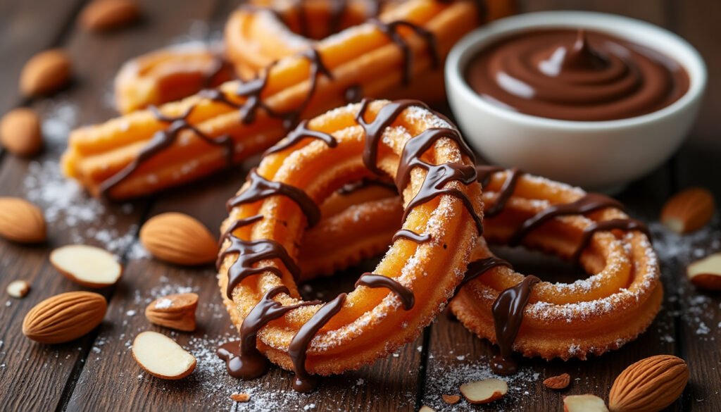 découvrez une délicieuse recette de churros au chocolat réalisés avec du lait d’amande, pour une douceur gourmande et originale. parfait pour un goûter ou un dessert savoureux et sans produits laitiers !