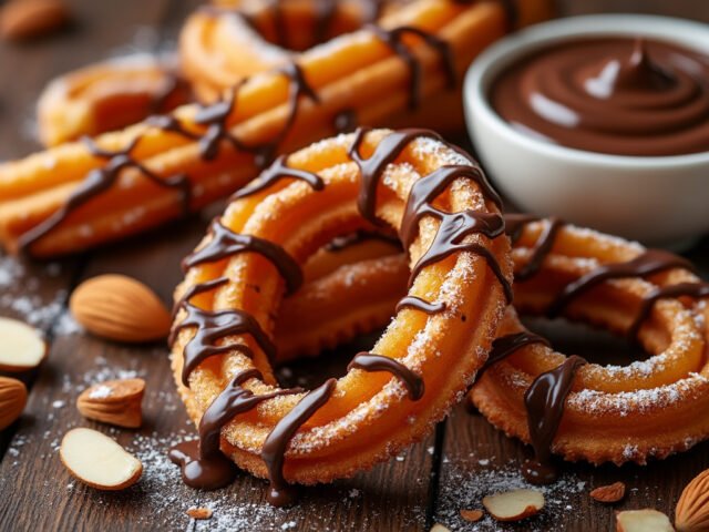 Churros au chocolat au lait d’amande