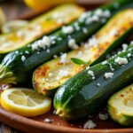 Courgettes rôties au parmesan et citron