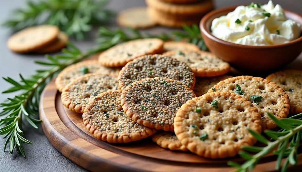 découvrez notre recette de crackers aux graines croustillants accompagnés de fromage frais, idéale pour un apéritif sain et gourmand. faciles à préparer, ces crackers riches en saveurs raviront vos convives !