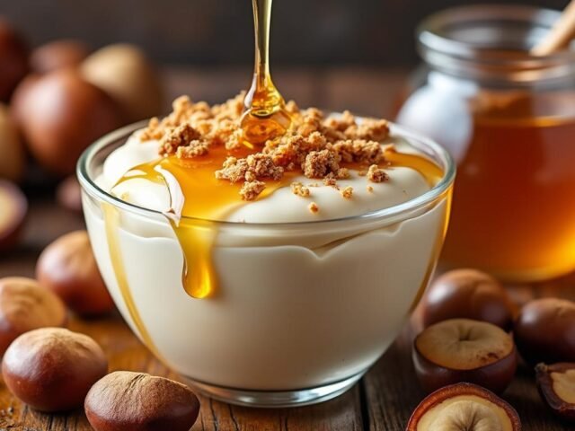 Crème dessert à la châtaigne et miel