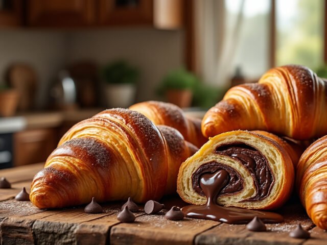 Croissants au chocolat végétariens