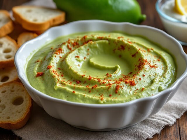 Dip d’avocat et yaourt citronné