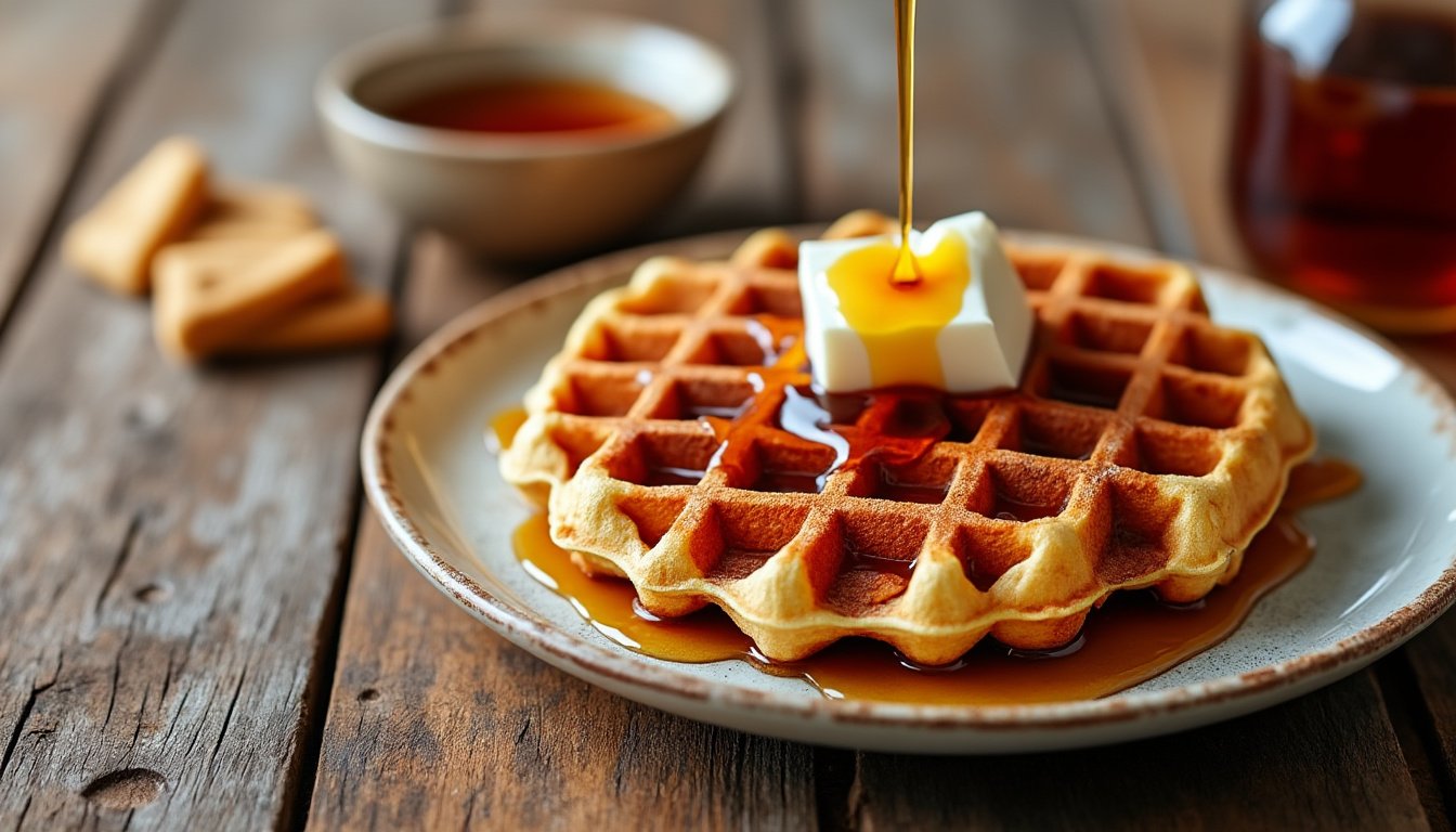découvrez notre recette gourmande de gaufres au lait de coco et sirop d’érable : moelleuses, légères et délicatement sucrées, pour un petit-déjeuner ou un brunch irrésistible.