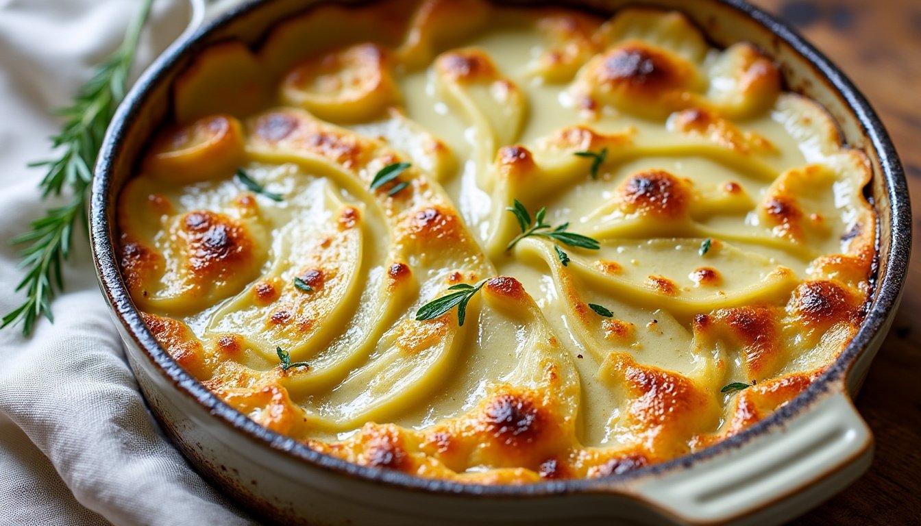 découvrez une recette savoureuse de gratin de fenouil nappé d'une onctueuse béchamel végétale. un plat facile, léger et entièrement végétarien, idéal pour un repas sain et gourmand.