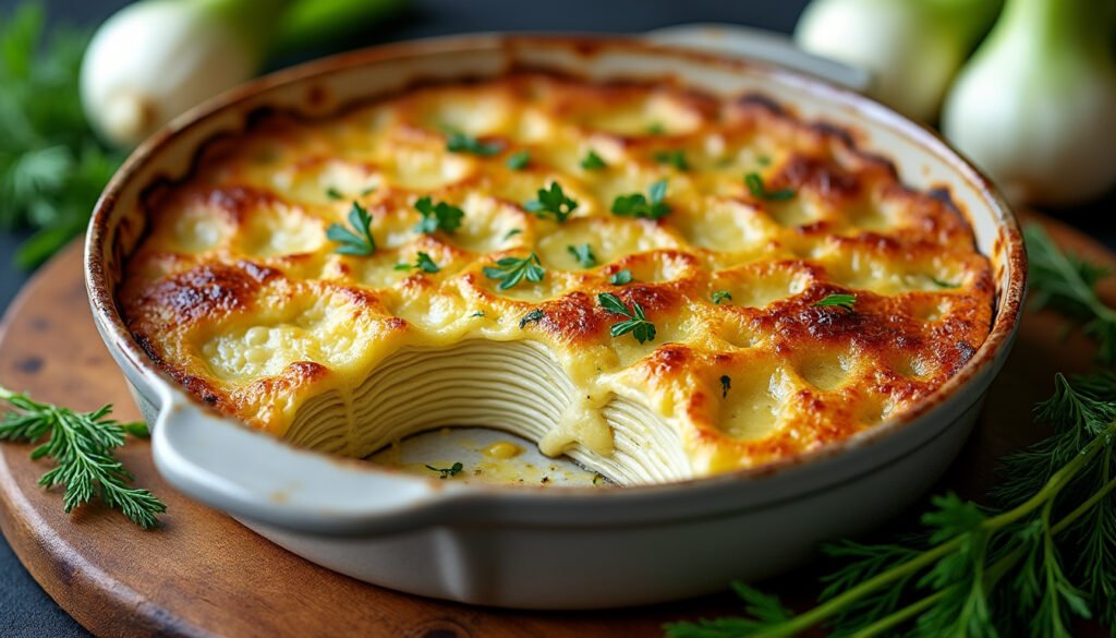 découvrez notre délicieuse recette de gratin de fenouil accompagné d'une béchamel végétale onctueuse. un plat savoureux et facile à préparer, idéal pour un repas léger, sain et 100% végétarien !