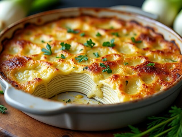 Gratin de fenouil et béchamel végétale