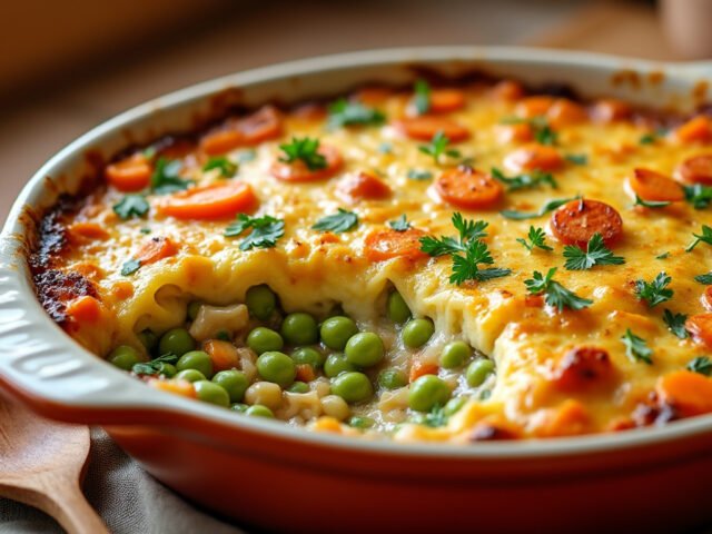 Gratin de pois cassés et carottes