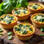 Mini quiches sans pâte aux épinards
