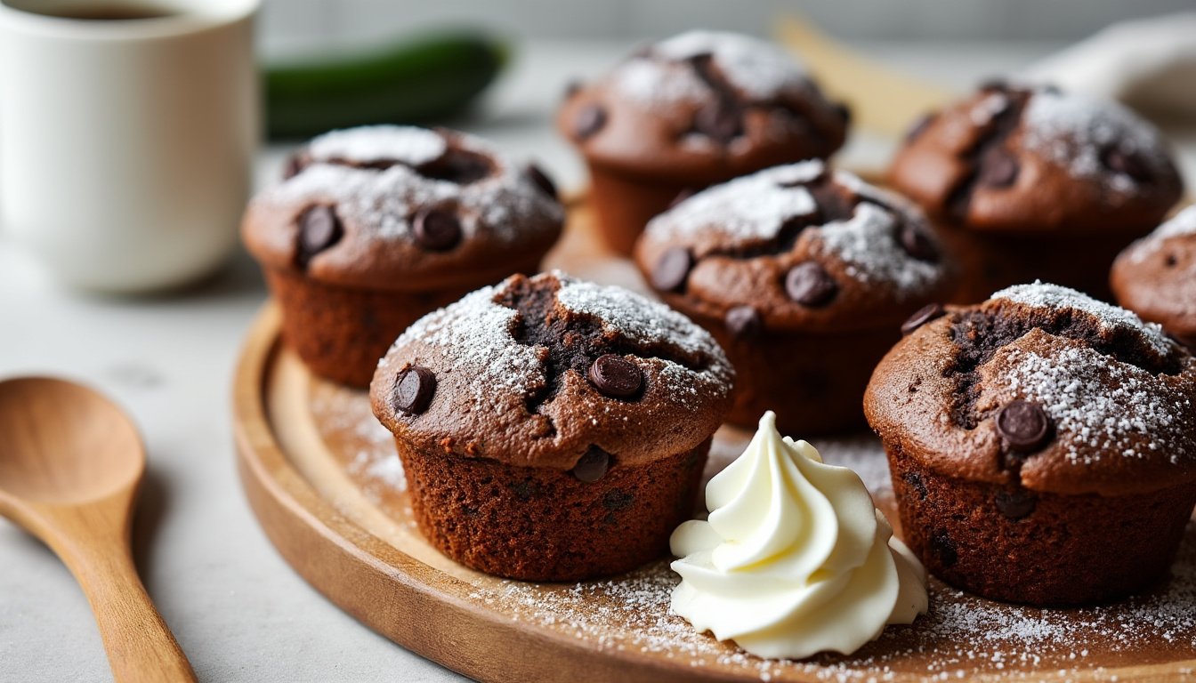 découvrez notre délicieuse recette de muffins au chocolat et courgettes : moelleux, gourmands et surprenants, parfaits pour un goûter sain et savoureux !