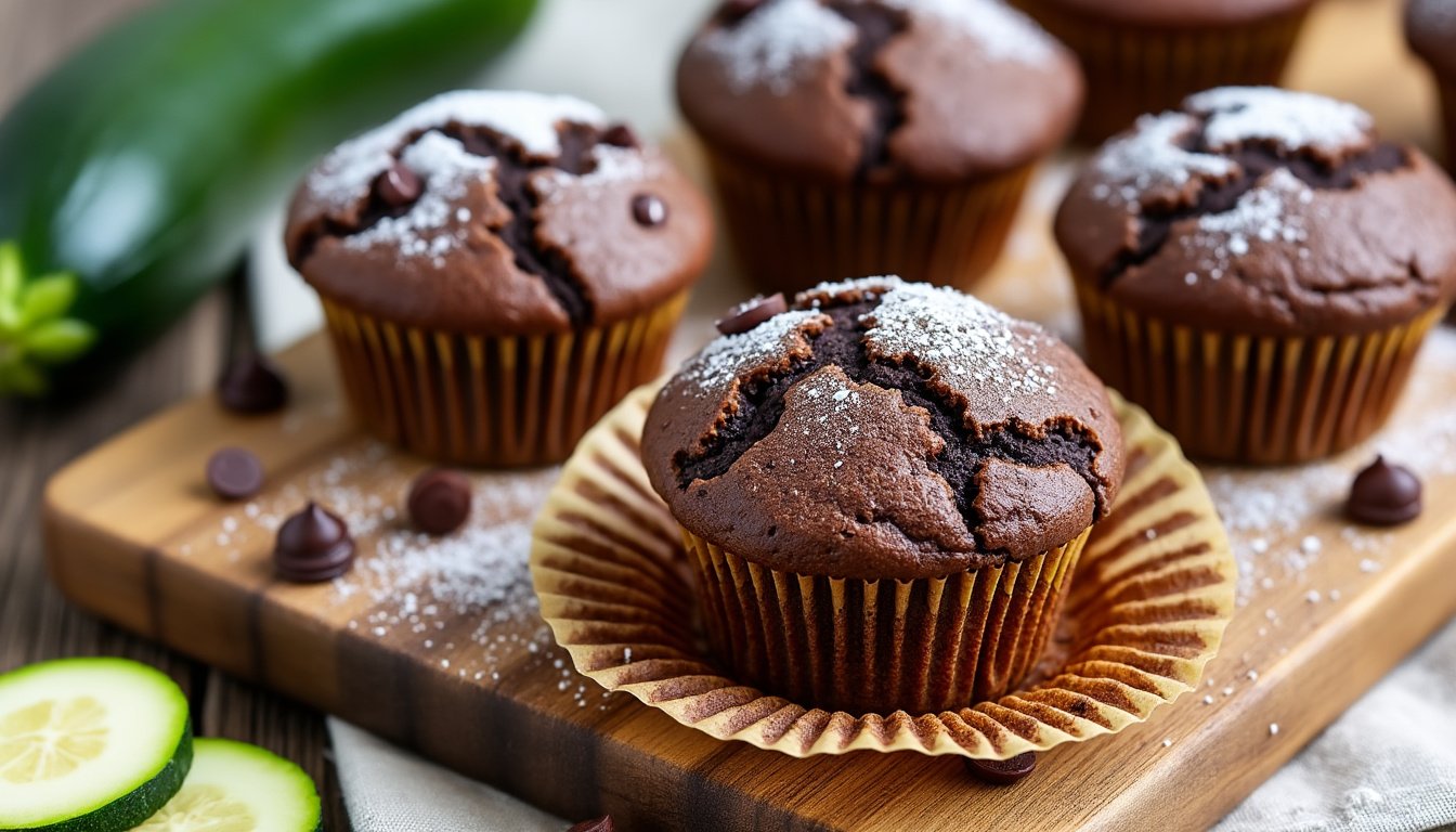 découvrez notre délicieuse recette de muffins au chocolat et courgettes : moelleux, gourmands et parfaits pour un goûter sain, surprenez votre famille avec cette gourmandise originale !