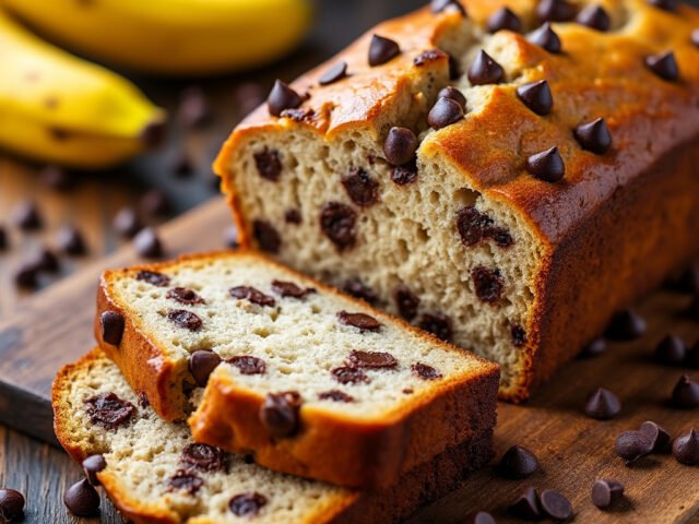 Pain aux bananes et pépites de chocolat