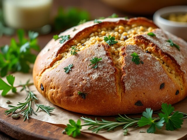 Pain de lentilles aux herbes fraîches