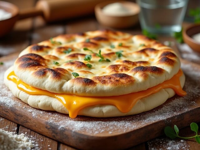 Pains naan maison au fromage