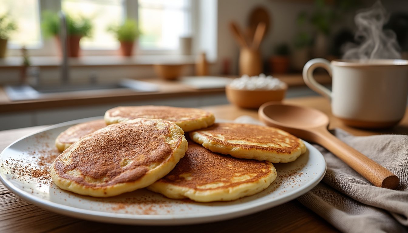 découvrez notre recette savoureuse de pancakes aux flocons d’avoine et à la cannelle, parfaits pour un petit-déjeuner équilibré et gourmand. faciles à préparer, moelleux et parfumés, ils raviront toute la famille !