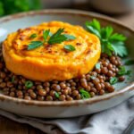 Parmentier de lentilles et patates douces
