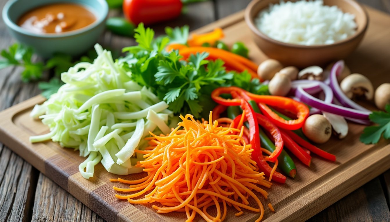 découvrez comment préparer des rouleaux de printemps végétariens frais et savoureux, parfaits pour une entrée saine et gourmande. recette simple, rapide et pleine de saveurs !