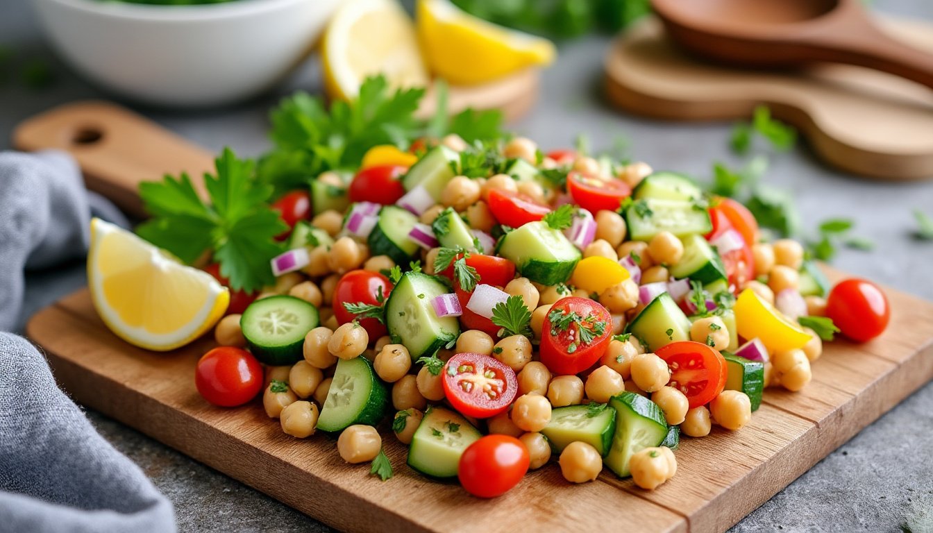 découvrez notre délicieuse salade de riz basmati associée à des pois chiches croquants et nappée d'une sauce tahini onctueuse. une recette saine, gourmande et facile à préparer, idéale pour un repas léger et équilibré !