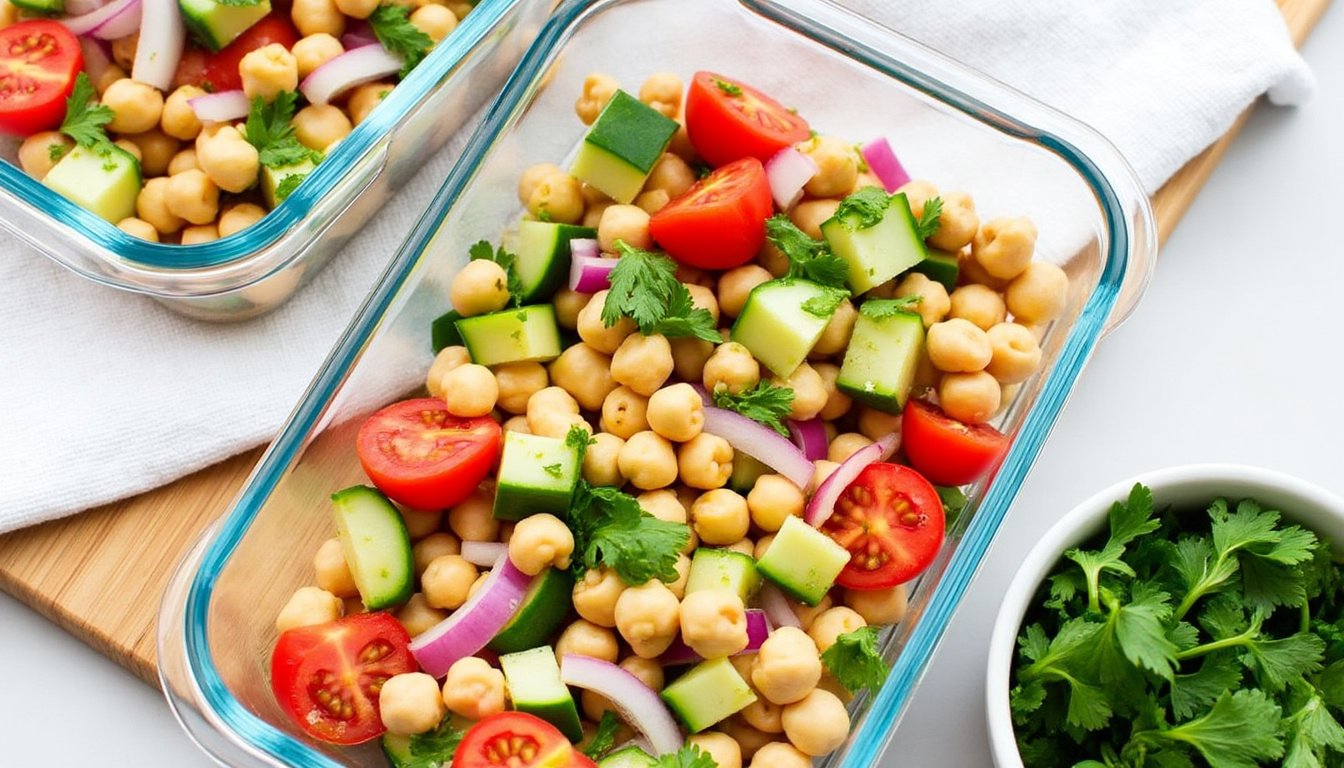 découvrez notre recette saine et savoureuse de salade de riz basmati aux pois chiches et sauce tahini, idéale pour un repas léger et équilibré, riche en protéines et en saveurs méditerranéennes.