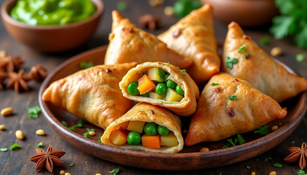 découvrez notre délicieuse recette de samoussas aux légumes et épices, croustillants à l’extérieur et savoureux à l’intérieur. parfaits en entrée ou à l'apéritif, ces samoussas végétariens raviront vos papilles avec leurs parfums exotiques.