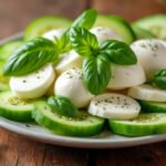 Tartare de melon et mozzarella