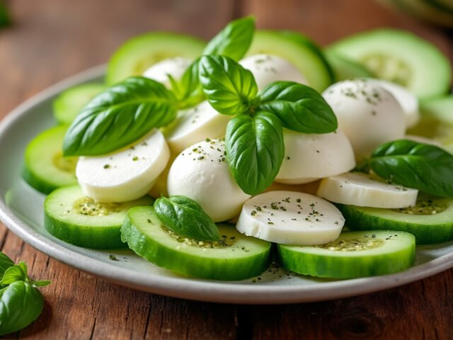 Tartare de melon et mozzarella
