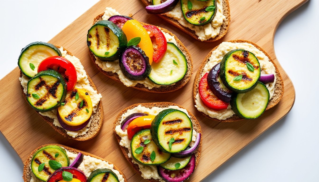 découvrez une recette savoureuse de tartines de houmous et légumes rôtis, idéale pour un repas sain, rapide et plein de saveurs méditerranéennes. parfait pour un déjeuner léger ou un apéritif gourmand.