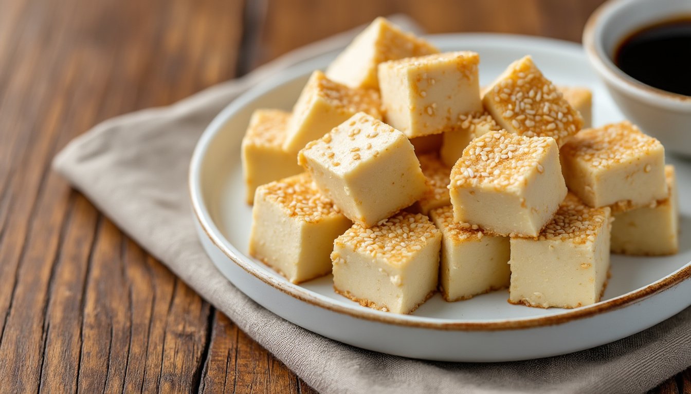 découvrez notre recette savoureuse de tofu poêlé aux graines de sésame, accompagné de légumes vapeur. un plat sain, léger et riche en saveurs, parfait pour un repas équilibré et végétarien.