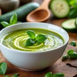 Velouté froid de courgettes et basilic